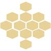12pcs Modern 3D Mirror Geometric Hexagonal Plastic Wall Sticker DIY Art Home Room Decor (Gold)