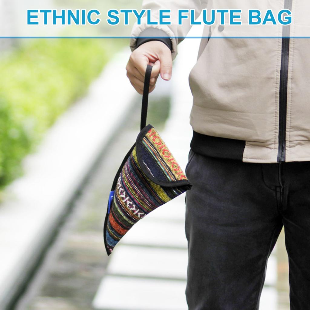 National Style Ocarina Bag Protective Ocarina Carrying Bag with Carry Handle Ocarina Instrument Pouch Protector