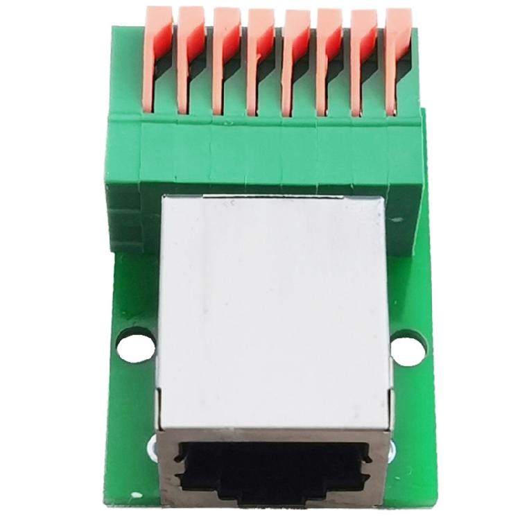 Industrieller RJ45 8-Pin Klemmenblock-Adapter DIN-Schienenmontage Netzwerk-Interface-Platine Mit Werkzeuglosem Verbindungsdesign