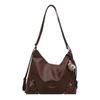 2024 Winter Korean Retro Soft Leather Tote Backpack - Fashionable, Simple, High-Value, Multifunctional Shoulder Bag