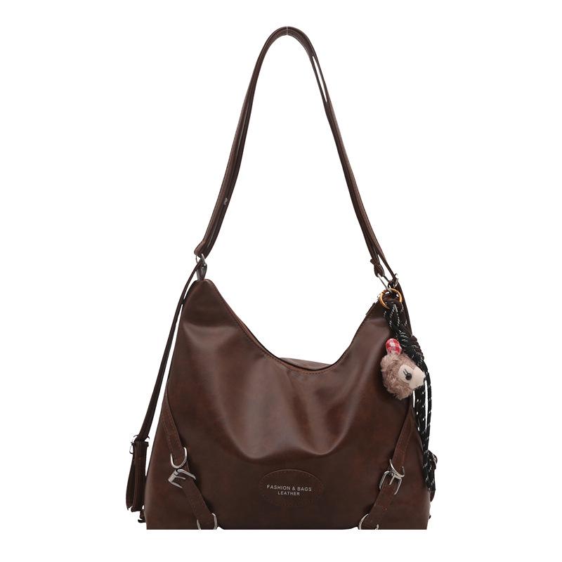 2024 Winter Korean Retro Soft Leather Tote Backpack - Fashionable, Simple, High-Value, Multifunctional Shoulder Bag