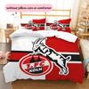 1. Set Copripiumino Trapuntato con Fantasia FC Köln Decorazione per la Casa Regalo (1 * copripiumino + 2 * federe senza imbottitura)