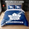 Toronto Maple Leafs Design Bed Bedding Set 1 Duvet Cover + 2 Pillowcases Soft Breathable Household Bed Linens