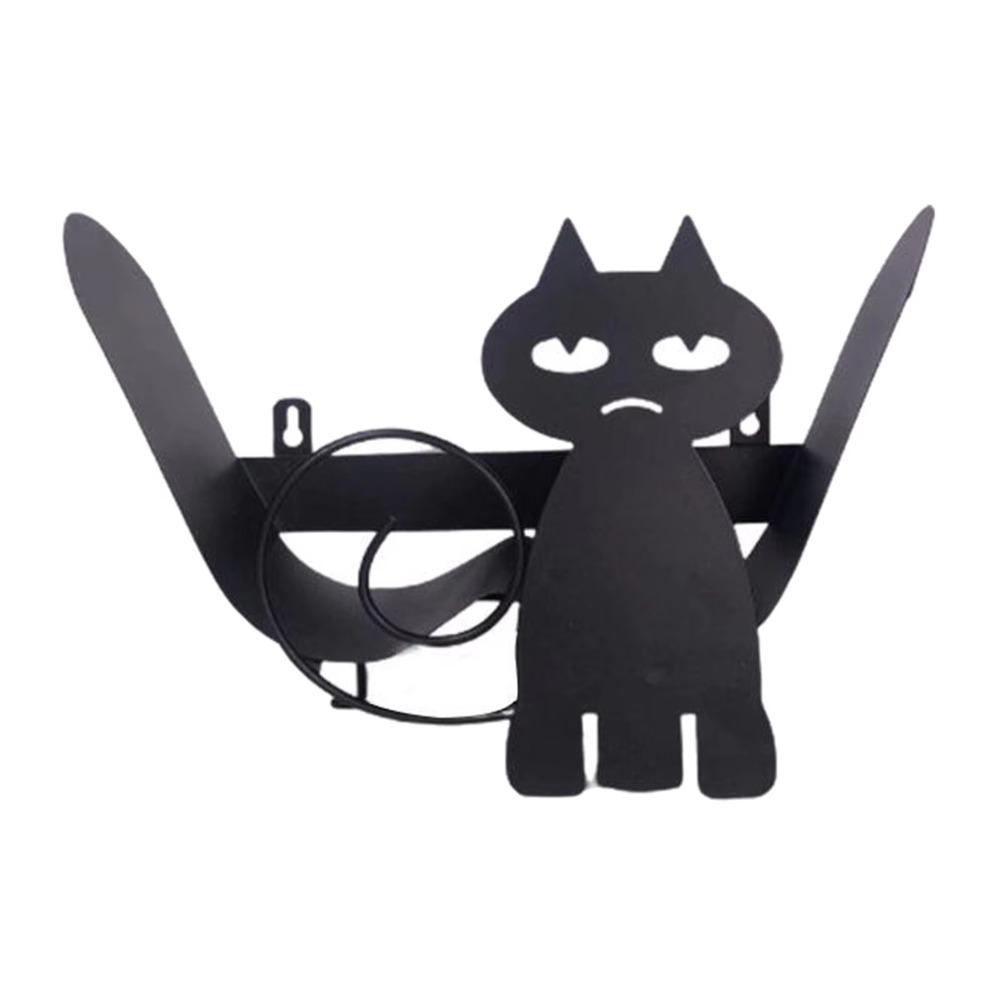 Paper Rolls Toilet Paper Holder Wall Decoration Towel Roll Shelf Black Kitchen Paper Shelf  Hotel