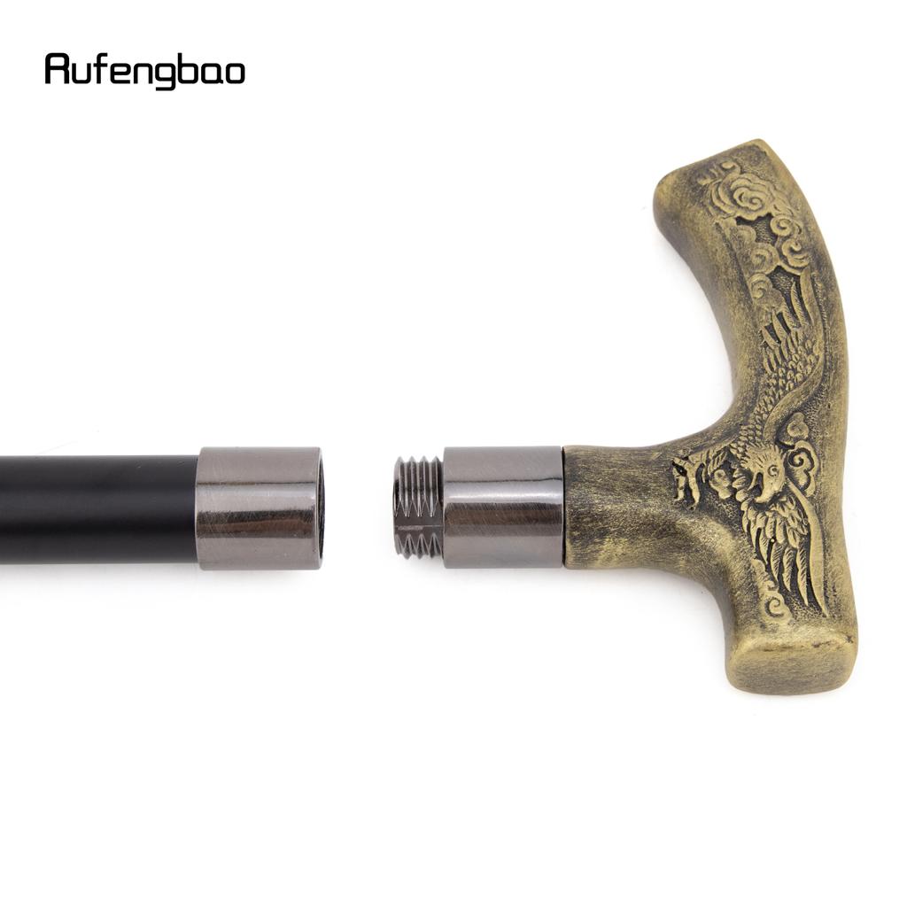 Yellow Resin Eagle Walking Cane Fashion Decorative Steel Stick Gentleman Elegant Cosplay Cane Knob Crosier 93cm