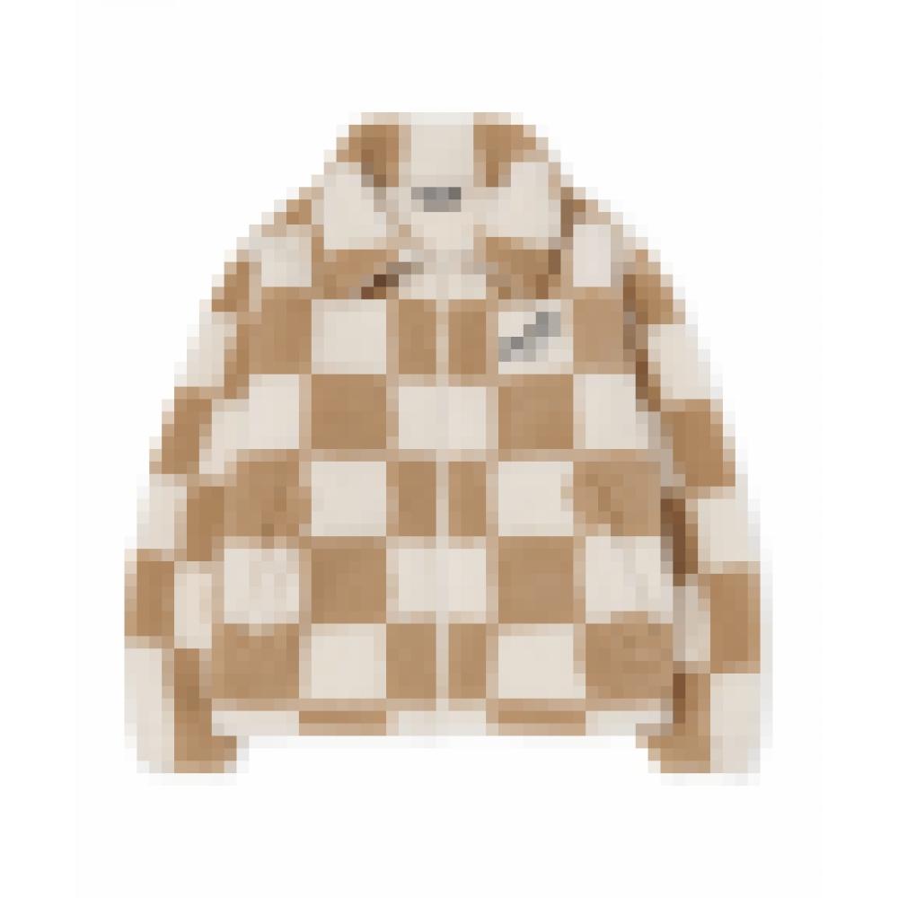 

NERDY Шахматная флисовая бежевая