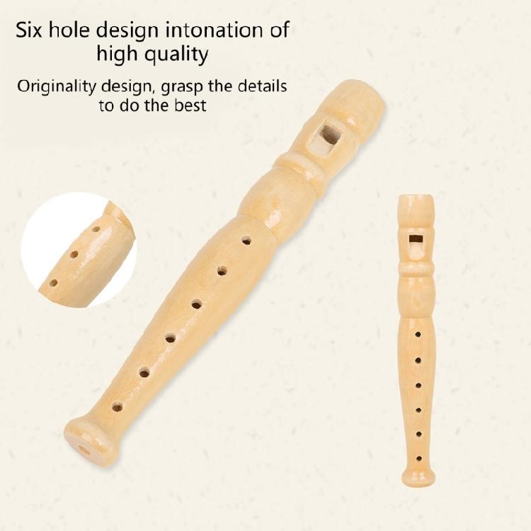 Wooden Recorders 6 Holes Clarinet Music Flute Kids Educational Toy Wooden Flute