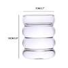 1pc Bow Glass Cute Water Cup Cartoon Bow Glass Cup Striped Cute Doodle Coffee Mug Household Fruit Tea Lemonade Girls Gift