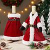 Christmas Party Dress Bottle Cover For Wine Champagne Creative Decoration Skirt Festive Table Decor Home Dining Ornament
