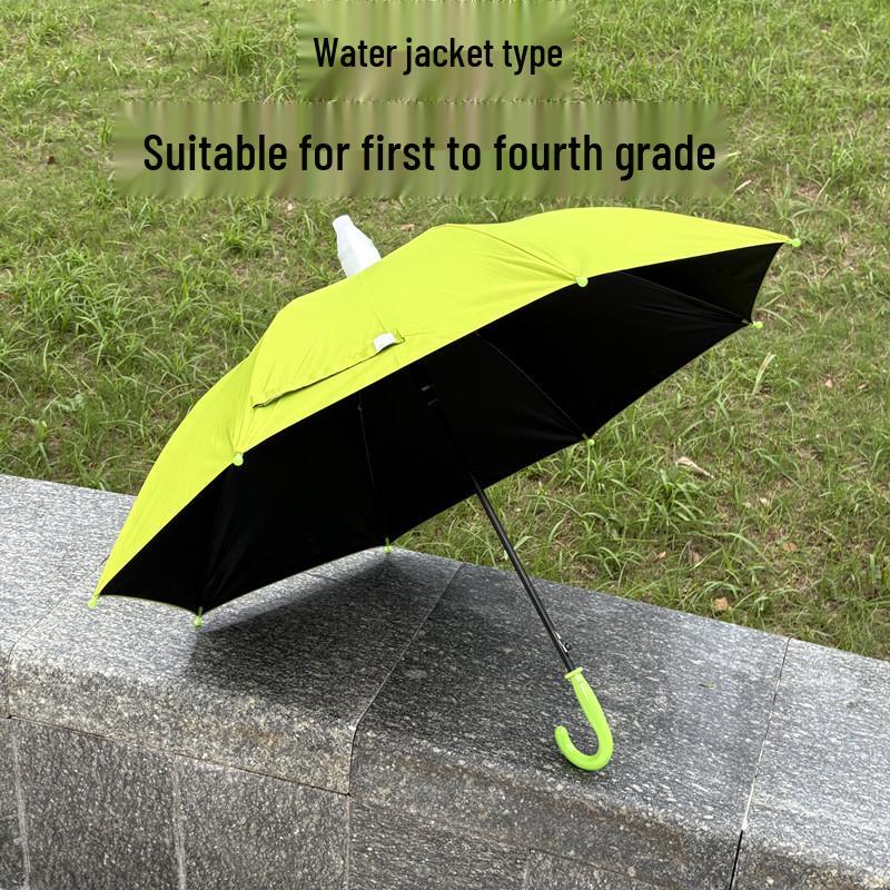 Children's Waterproof Rainbow Umbrella: Solid Color, Fresh Style, Sunscreen, Automatic, Long Handle