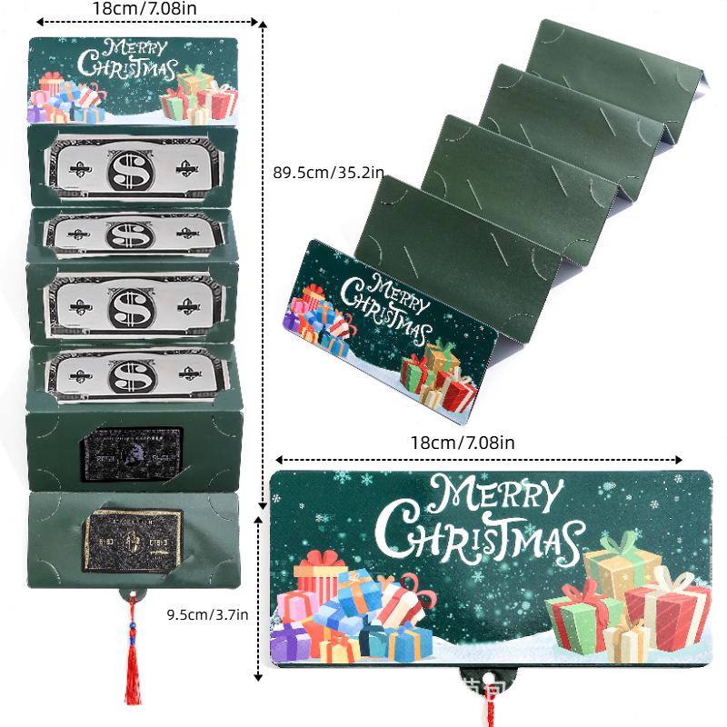 2Pcs Holiday Red Envelope 10-Slot Christmas Money Bag And Gift Card Clip Perfect For Christmas Birthdays And Thanksgiving