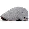Men Retro Herringbone Grid Newsboy Caps British Painters Hats Spring and Autumn Adjustable Flat Cap Hip Hop Berets
