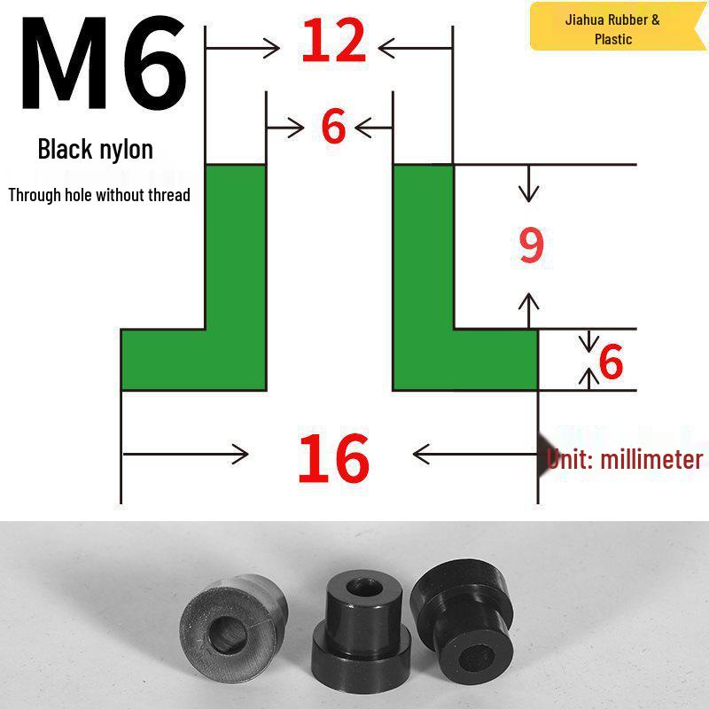T-förmige Nylon-Dichtungsscheibe M3-M35 Gewinde Isolierabstandshalter