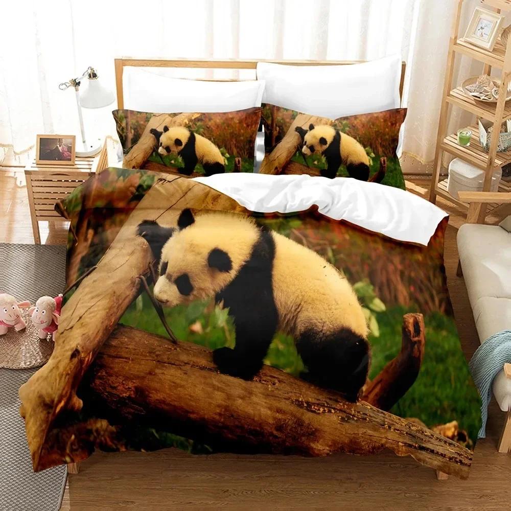 3D The Panda Bedding Set For Bedroom Soft Modern Bedspreads Comefortable Kids Duvet Cover Quilt Cover And Pillowcase