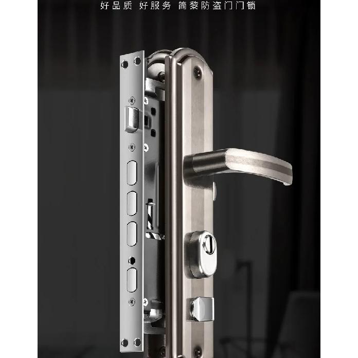 Anti-burglary door lock wooden door household general-purpose gate lock stainless steel handle set entry door mechanical lock