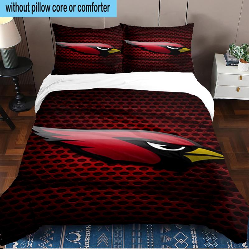 Arizona Cardinals Logo 3PCS Bedding Set 2D Printing (Includes 1 Duvet Cover + 2 Pillowcases Coreless), Bedroom decor,Fan gift