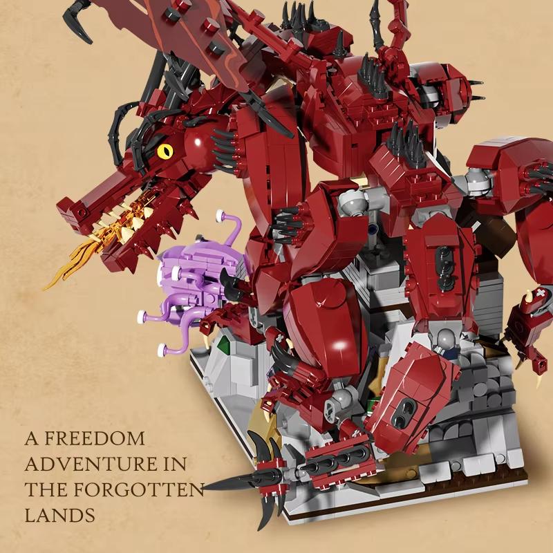 1856pcs Movie Game MOC Dungeon Fortress DANGERS & DRAGONS Building Blocks Monster Eye Model Creative DIY Assembly Toy Boys Gift