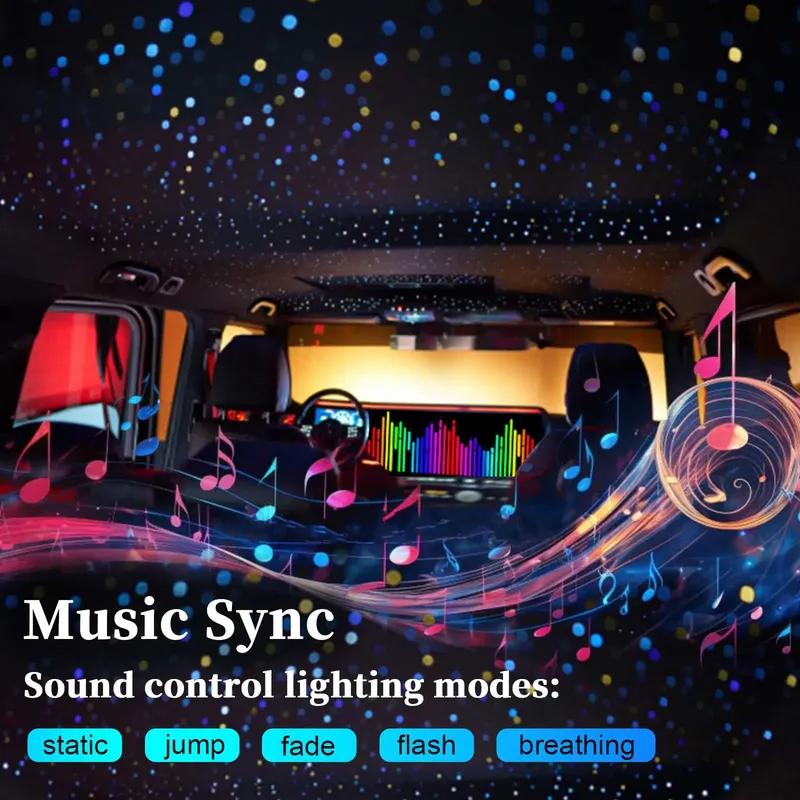 Starry Sky Roof LED Ambient Light RGB APP Control USB Car Interior Ceiling Atmosphere Lamp Universal for Sedan SUV Truck Decor
