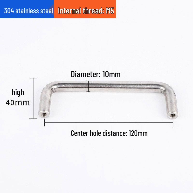 304 Stainless Steel U-Shaped Handle for Industrial Equipment and Furniture