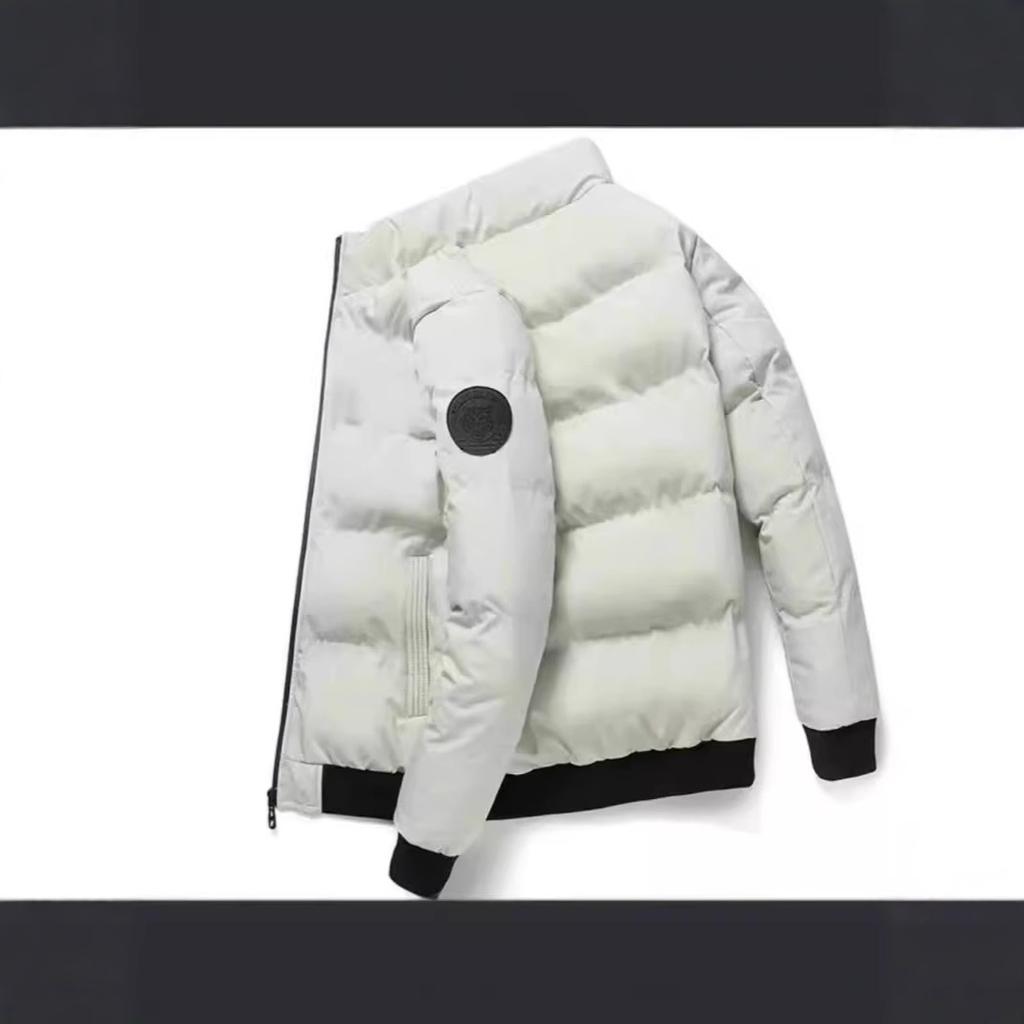 Minimalist Casual Men's Cotton Jacket Solid Color    Lightweight Versatile Winter Daily Top