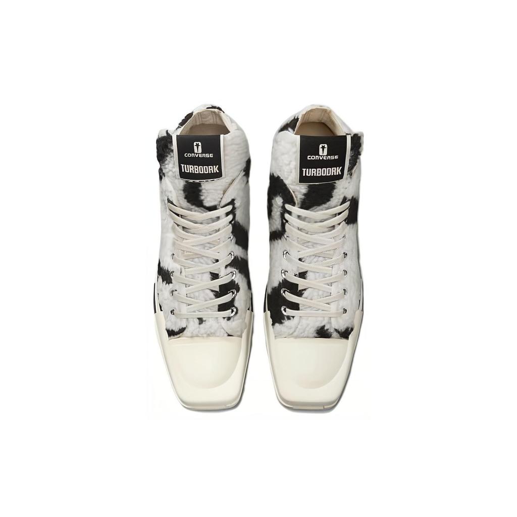 Rick Owens x Converse DRKSHDW TURBODRK Chuck 70 High Zebra Sneakers Unisex Białe Lilia-Białe Czarne A03943C