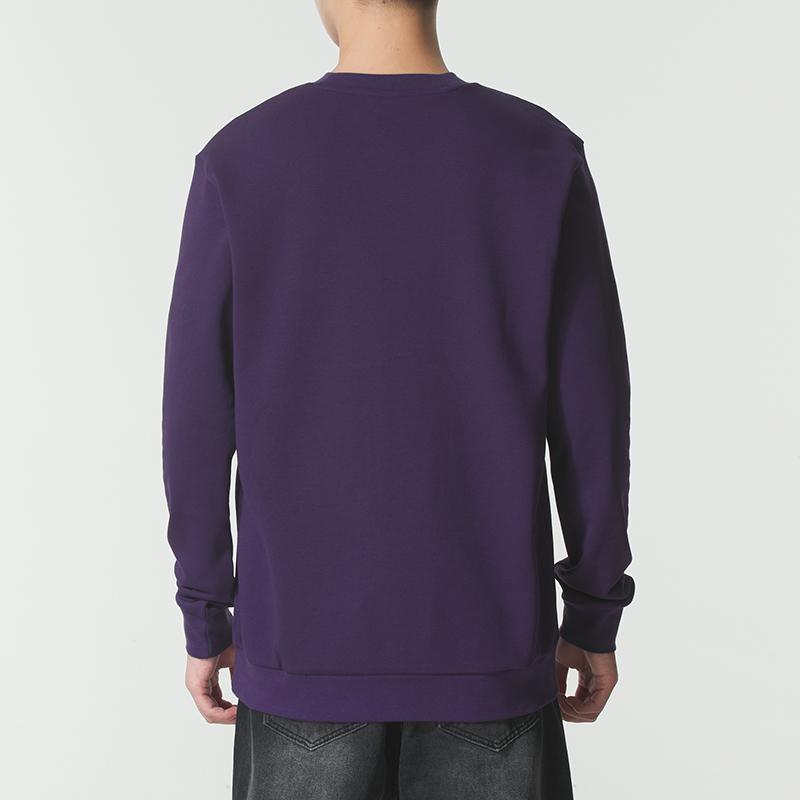 Adidas Letter Print Pattern Long Sleeve Sweatshirt Men sweatshirt Aurora-Plum KA0995