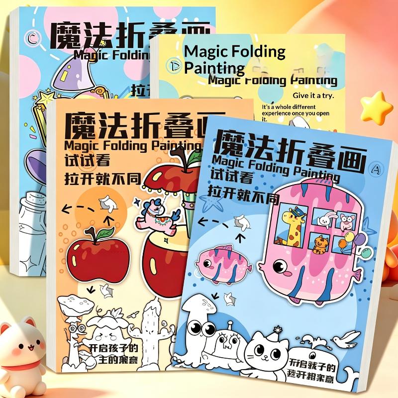 16 Sheets Educational Toys Magic Foldable Paper Crafts Diy Cute Animal Plant Sets Handmade Paper Art Gift For Couple Elderly