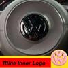 49mm ABS Car Steering Wheel Emblem Sticker for Volkswagen VW Rline Auto Interior Center Logo Badge Cover Accessories QT8