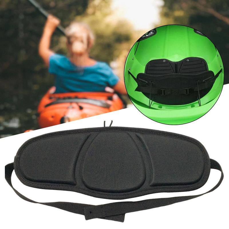 Deluxe Padded Kayak Backrest Black EVA Seat Pad Marine Boat Cushion for Canoe Rafting Accessories