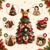 DIY Patchwork Christmas Tree 3D Fabric Sewing Handmade Set Gingerbread Man