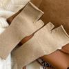 Cute Fashion Warm Knitted Gloves Elastic Long Half Finger Gloves Solid Colour Sleeve Gloves for Women Girls