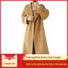 Damen Kaschmir-Mantel in mittlerer Länge im koreanischen Stil, doppelseitig, hochwertig, reine Wolle, lockere Passform für Herbst und Winter