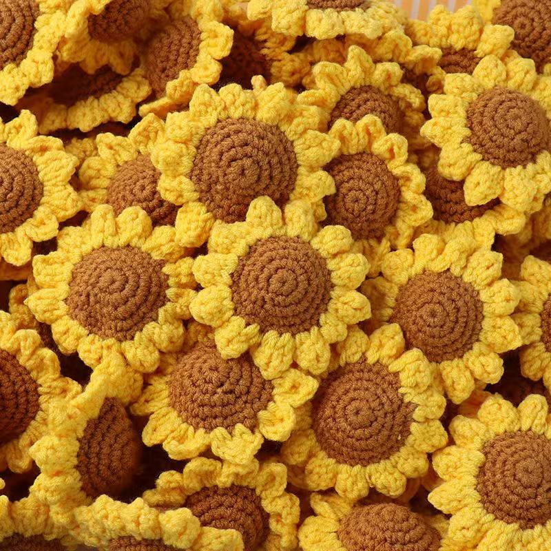 Sunflower Crochet Hand-Knitted Bouquet
