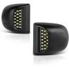 2-Piece 18-LED Black License Plate Lights for Pickup Trucks, Chevrolet, Saab, Bantamah, GMC, Cadillac.