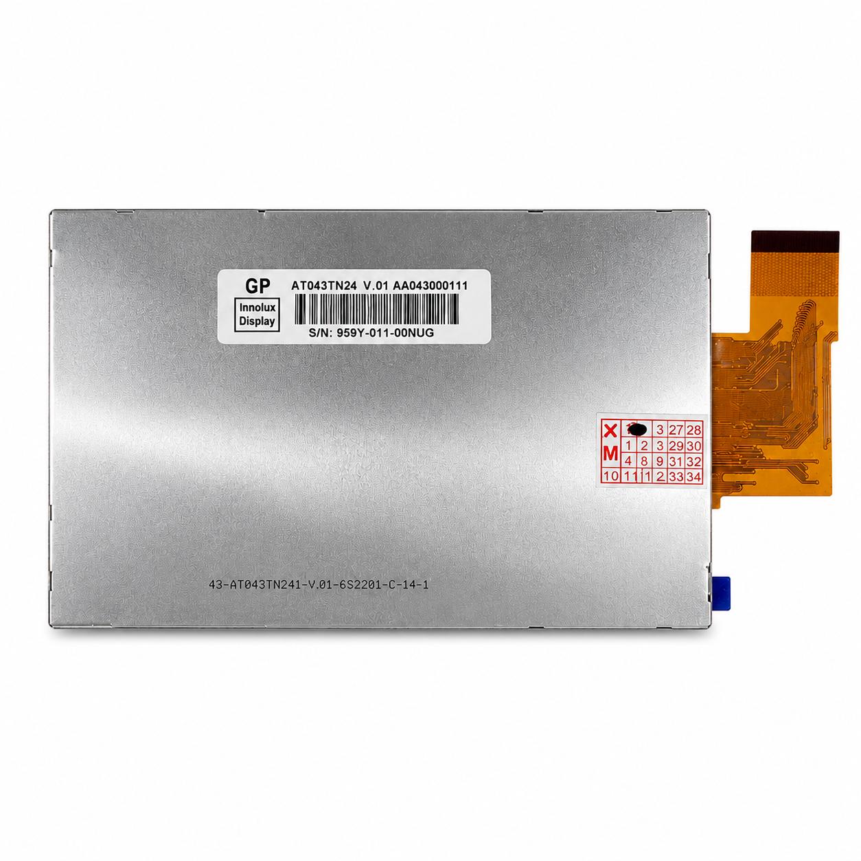 AT043TN24 V.01 4.3 Inch LCD Screen 480x272 40 Pin with Adapter Replacement for Trimble AG 250 Monitor Repair AT043TN24 V.01