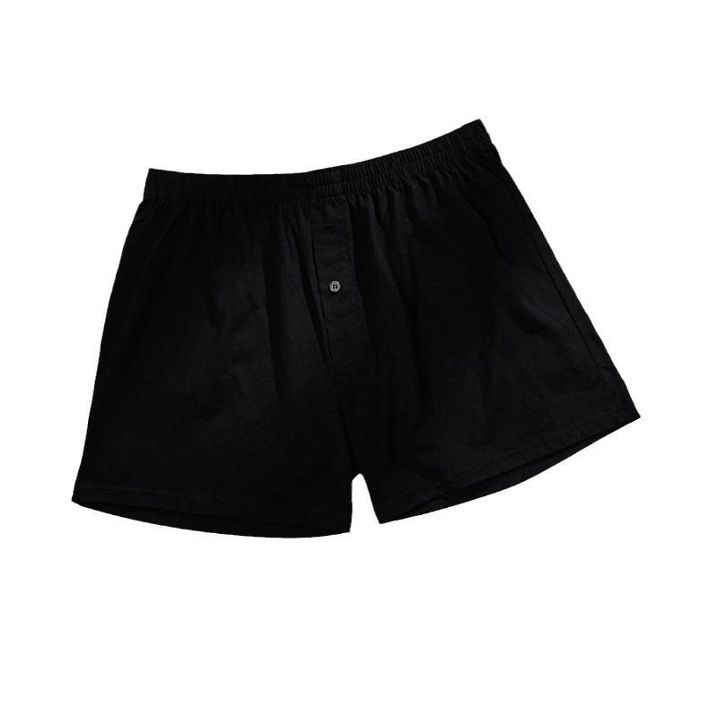 Men's Breathable Cotton Boxer Shorts - Loose Fit, Comfortable, Solid & Print Options, Perfect for Summer Pajamas.