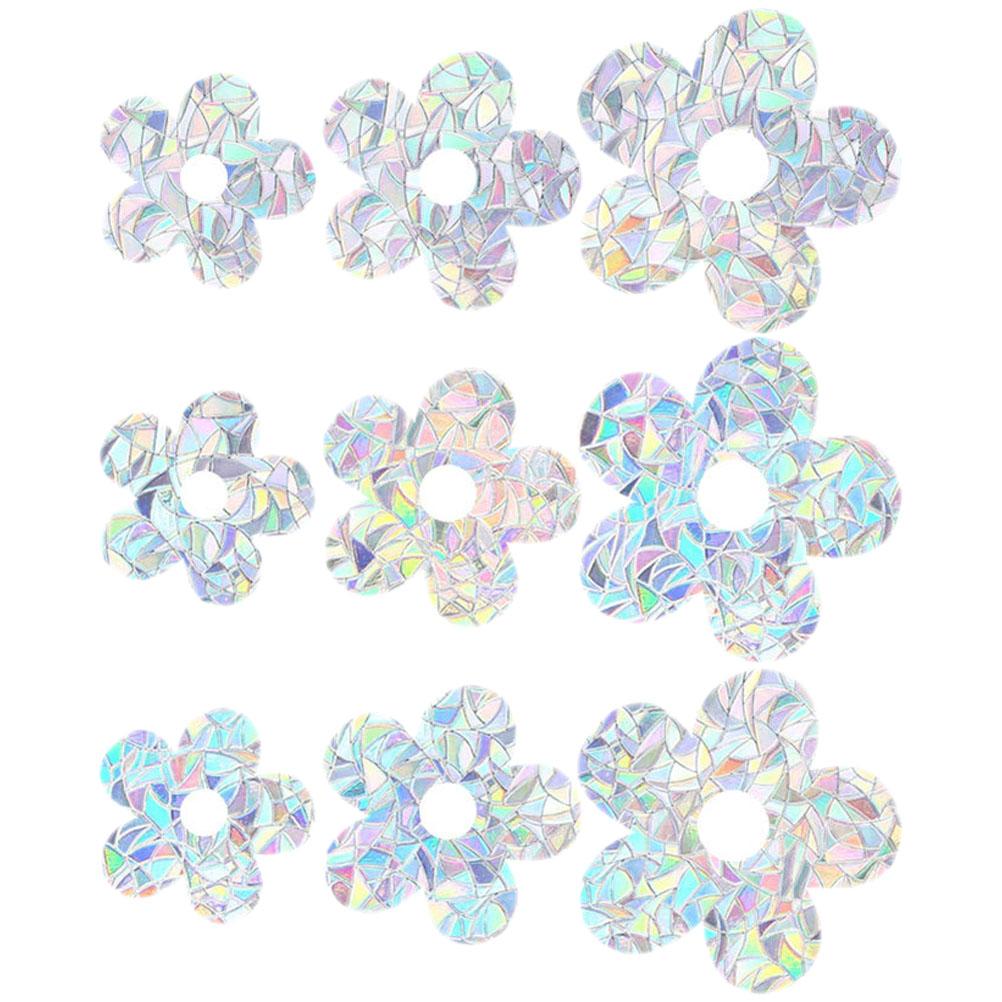 

9 Pcs Small Flower Window Pattern Stickers Decorative Decal Flowers Anti-collision Pvc Decals 15x15cm