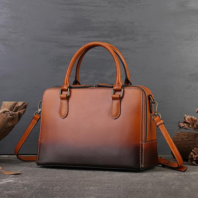 

Новая модная большая вместительная кожаная сумка через голову с диагональным поперечным ремешком на одно плечо коричневый