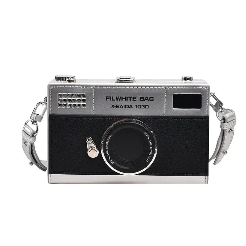 Camera Style Shoulder Bag Women Fashion Funny Box Bag Retro Camera Crossbody Bags