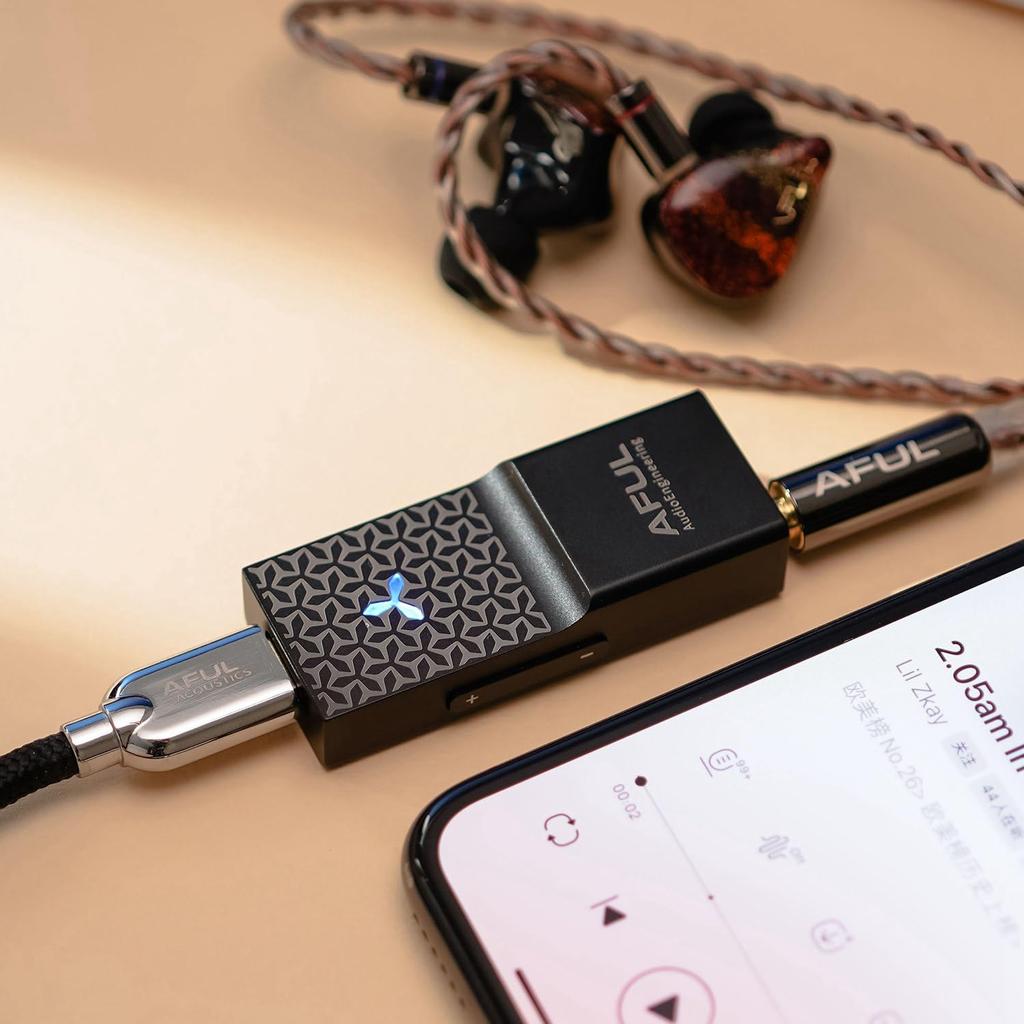 HiFiGo AFUL SnowyNight Portable USB DAC and Amplifier, Dual CS43198 DAC Chip Amplifier with Incredibly Low Distortion (Lightning)