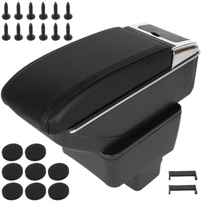 Mazda 2 2015- Armrest with Storage Compartment BLACK ECO LEATHER + Installation Kit