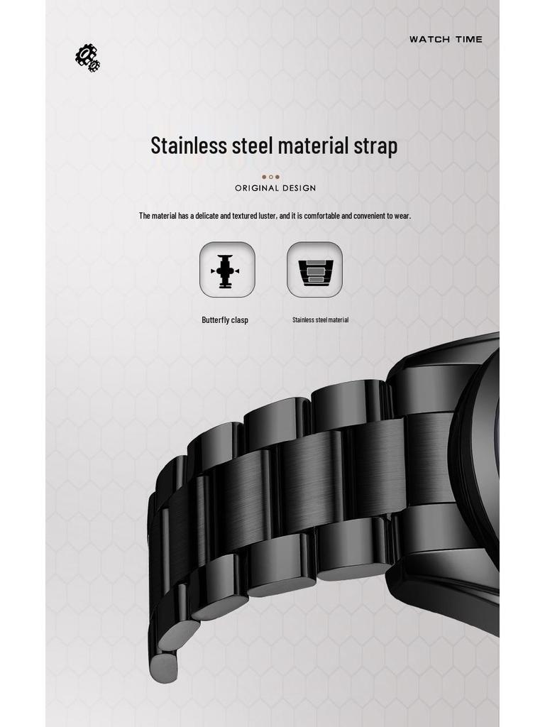 SOLLEN Men's Stainless Steel Waterproof Quartz Dress Watch