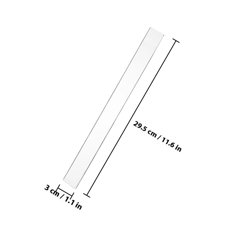 2Pcs Biscuit Making Ruler Acrylic Material High Precision Measuring Tool for Dough Thickness Pizza Fondant Non Rolling Pin Ruler