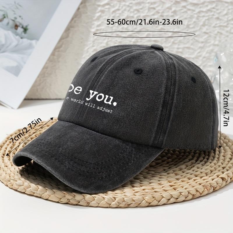 1pc Retro Versatile Baseball Caps for Women,Vintage Letter Print Visor Hat with Breathable Comfort,aSoft Washed Distressed Style