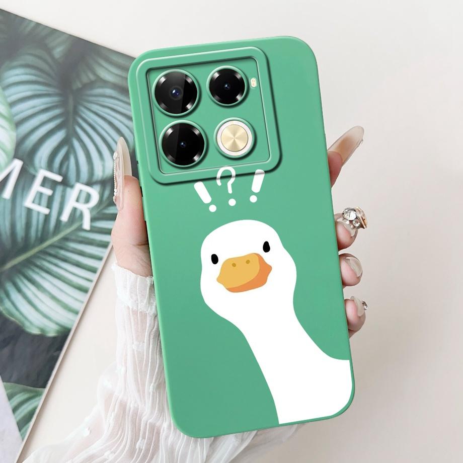 For Infinix Note 40 X6853 / Note 40 Pro 4G 5G / Note 40 Pro+ Plus Case Cover Liquid Silicone Soft TPU Cool Style Cartoon Fundas