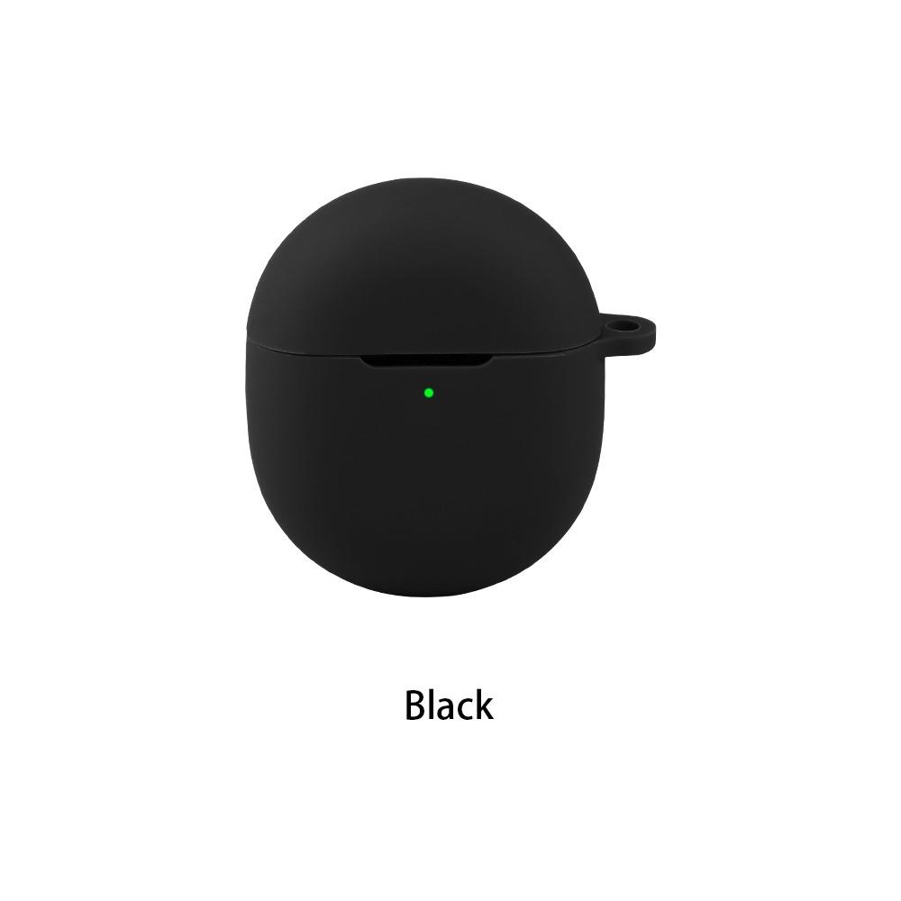 

Anti-fall Earphone Case with Keyring Silicone Headphone Protective Case Dustproof Shockproof for Google Pixel Buds 2a чёрный
