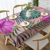 Vintage Tropische Botanische Kunst Sommer Waschbarer Tischdecke - Rechteckige Abdeckung Für Picknicks, Heim-Esszimmer-Dekor