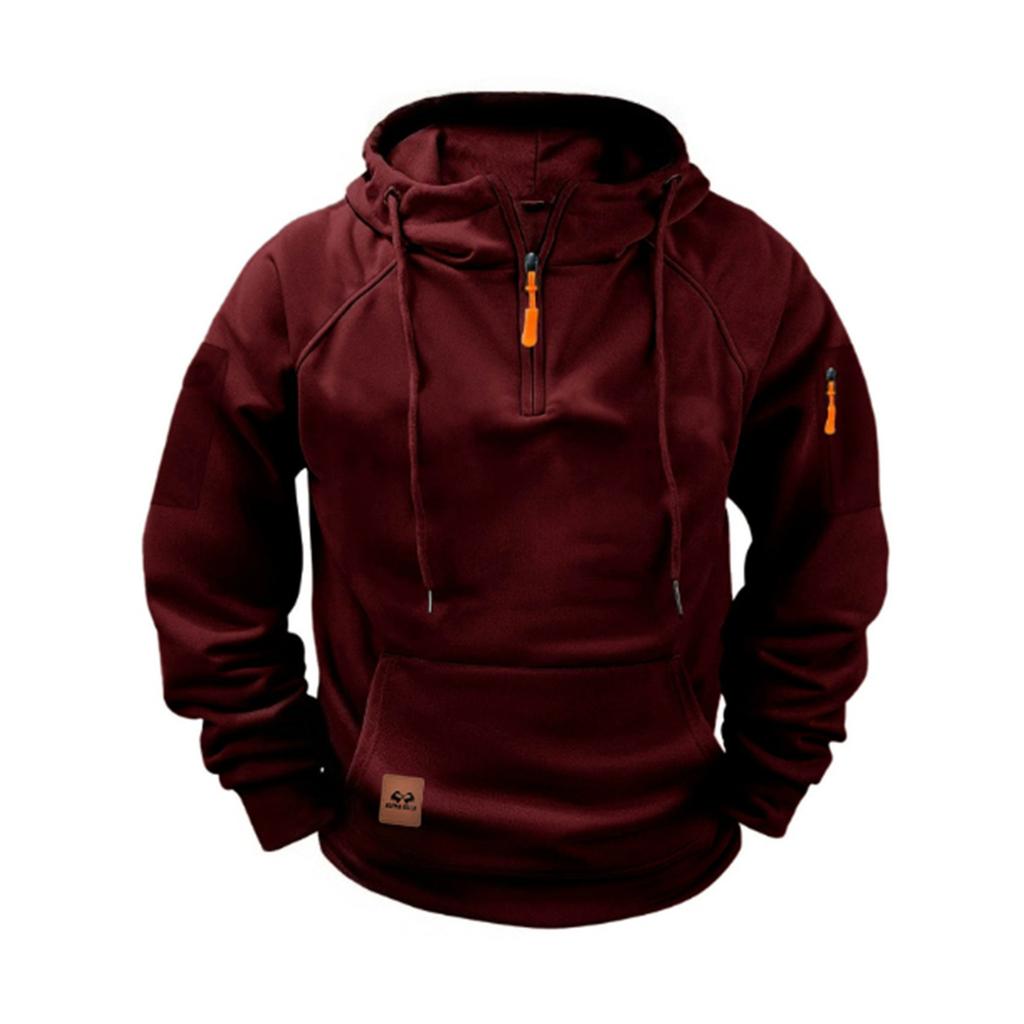 Spring and Autumn Men's Sweater Hoodie Zipper Multi-pocket Pullover Sports Casual Sweater