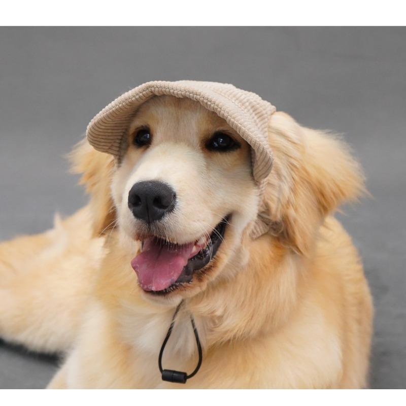 Cute Pet Baseball Cap Ear Hole Design Outdoor Sun Hat Dog Visor Cap for Golden Retriever Labrador Big Dogs Walking Travel Pet Accessories