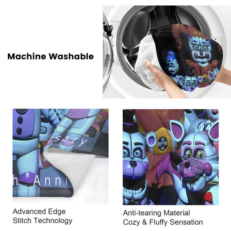 Dark Style Five Nights At Freddy' Flannel Blanket Soft Warm Fleece Throw for Sofa Bed Couch Cover Nap Camping FNAF Fans Gift